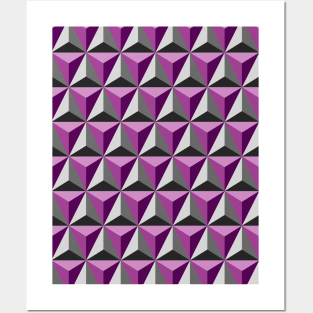 geometric Triangles Pattern Posters and Art